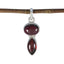 Garnet Whisper-thin Turkish Sterling Silver Toi et Moi Red Pendant