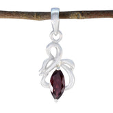 Garnet Whisper-thin German 925 Silver Solitaire Red Pendant