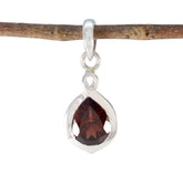 Garnet Elegant Korean 925 Silver Solitaire Red Pendant
