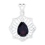 Garnet Delicate Spanish 92.5 Silver Solitaire Red Pendant