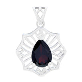 Garnet Delicate Spanish 92.5 Silver Solitaire Red Pendant