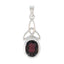 Garnet Elegant Japanese Sterling Silver Solitaire Red Pendant