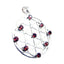 Garnet Statement Spanish 92.5 Silver Navratna Red Pendant