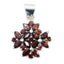 Garnet Essential American Sterling Silver multiple Red Pendant