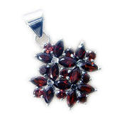 Garnet Essential American Sterling Silver multiple Aisha Glamorous Red Pendant Jewellery