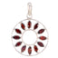 Garnet Tiny Egyptian Sterling Silver multiple Red Pendant