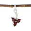 Garnet Delicate Mexican Silver Trilogy Red Pendant