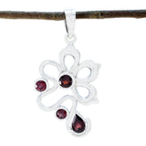 Garnet Tiny American 92.5 Silver multiple Red Pendant