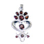 Garnet Statement Mexican 925 Silver multiple Red Pendant