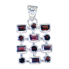 Garnet Statement Russian 92.5 Silver multiple Red Pendant