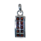 Garnet Essential Egyptian 925 Silver multiple Red Pendant