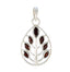 Garnet Featherlight Mexican Silver Hepta Red Pendant