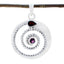 Garnet Statement American Sterling Silver Toi et Moi Red Pendant