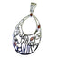 Garnet Classic Mexican Sterling Silver quarter Red Pendant
