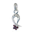 Garnet Whisper-thin Latin American Sterling Silver Penta Red Pendant