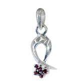 Garnet Whisper-thin Latin American Sterling Silver Penta Red Pendant