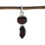 Garnet Whisper-thin American 925 Silver Toi et Moi Red Pendant