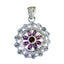 Garnet Statement Australian 925 Silver multiple Red Pendant
