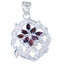 Garnet Statement African Silver multiple Red Pendant
