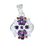Garnet Statement Middle Eastern Sterling Silver multiple Red Pendant