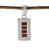 Garnet Featherlight African Sterling Silver multiple Red Pendant