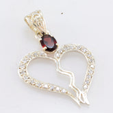 Garnet Whisper-thin Australian Silver multiple Luna propsel Red Pendant Jewelry