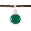 Green Onyx Featherlight Spanish 925 Silver Solitaire Green Pendant
