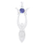 Iolite Tiny Spanish 92.5 Silver Solitaire Blue Pendant