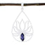 Iolite Dainty Italian Silver Solitaire Blue Pendant