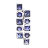 Iolite Classic Mexican Sterling Silver deka Blue Pendant