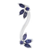 Iolite Dainty Turkish 92.5 Silver multiple Blue Pendant