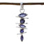 Iolite Featherlight Egyptian Sterling Silver Penta Blue Pendant