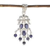 Iolite Featherlight Australian 925 Silver multiple Blue Pendant