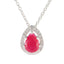 Indian Ruby Dainty Australian 925 Silver multiple Red Pendant