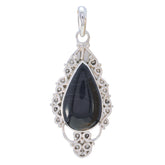 Jasper Essential Russian 925 Silver Solitaire grey Pendant