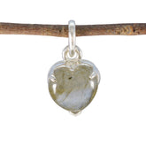 Labradorite Delicate German 92.5 Silver Solitaire Grey Pendant