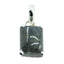 Labradorite Delicate Italian Silver Solitaire Grey Pendant