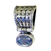 Labradorite Whisper-thin French 925 Silver Solitaire Grey Pendant