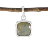 Labradorite Dainty Spanish 92.5 Silver Solitaire Grey Pendant