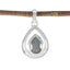 Labradorite Delicate Spanish 92.5 Silver Solitaire Grey Pendant