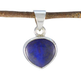 Lapis Lazuli Dainty Spanish Silver Solitaire Blue Pendant
