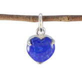 Lapis Lazuli Delicate Italian Silver Solitaire Blue Pendant