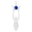 Lapis Lazuli Tiny German Sterling Silver Solitaire Blue Pendant