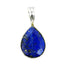Lapis Lazuli Essential Mexican 92.5 Silver Solitaire Blue Pendant