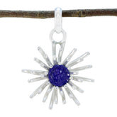 Lapis Lazuli Eye-catching German Sterling Silver Solitaire Blue Pendant