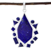 Lapis Lazuli Statement Latin American 92.5 Silver multiple Blue Pendant