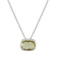 Lemon Quartz Classic German Silver Solitaire Yellow Pendant