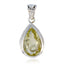 Lemon Quartz Featherlight Egyptian Silver Solitaire Yellow Pendant