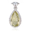 Lemon Quartz Featherlight American 925 Silver Solitaire Yellow Pendant