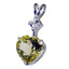 Lemon Quartz Delicate American Sterling Silver Toi et Moi Yellow Pendant